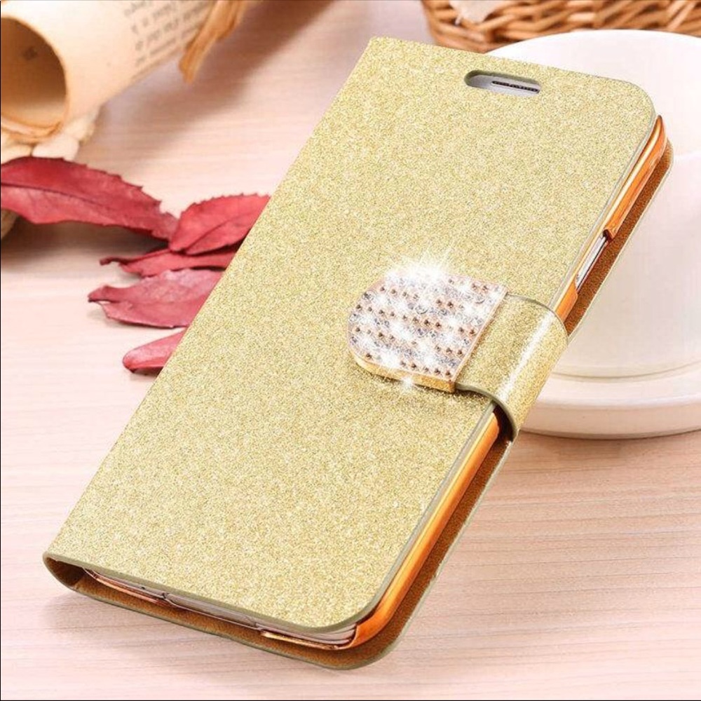 Leather Glitter Wallet Case iPhone 7 Plus / 8 Plus